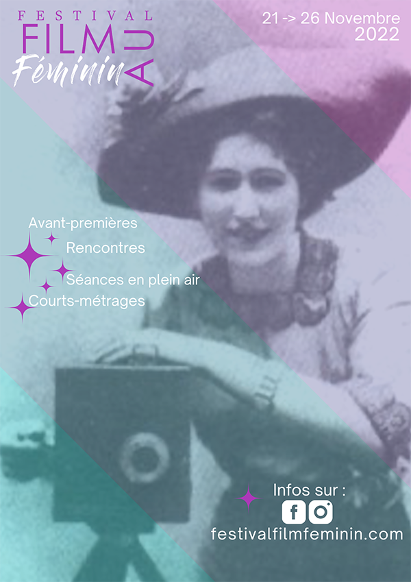 affiche festival du film au féminin de la réunion 974 3ème édition du 21 au 26 novembre 2022