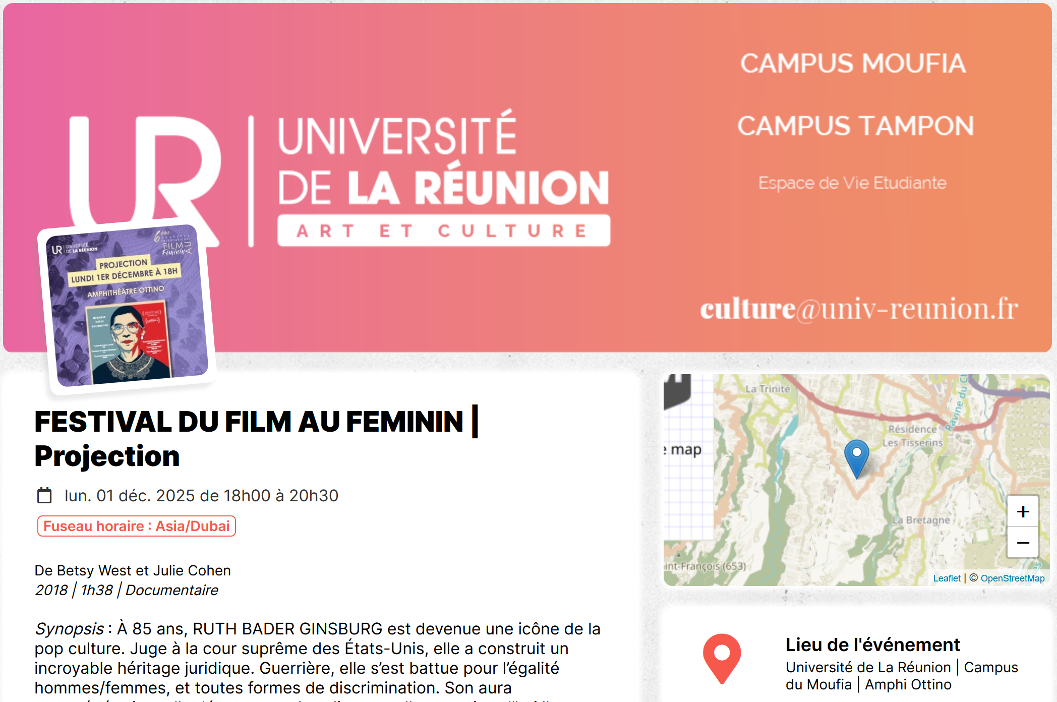 réservation gratuite obligatoire